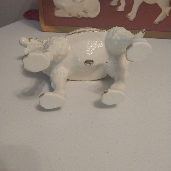 Vintage Bon Ton Jade Porcelain Nativity Animals Camel Cow Donkey Christmas Set 3 - Picture 6 of 16
